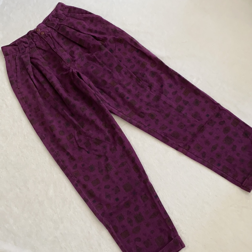 {VTG} Memphis | High Waisted Pleated Front Cuffed Pant